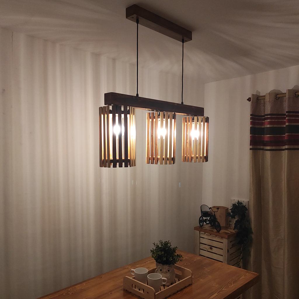 Hexar Brown 3 Series Hanging Lamp - WoodenTwist