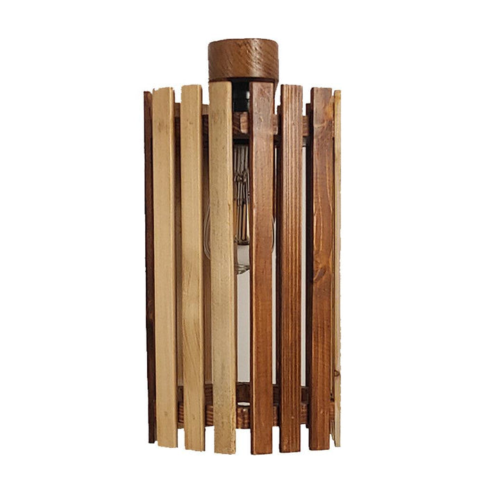 Hexa Brown Wooden Wall Light - WoodenTwist