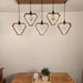 Hexad Brown 5 Series Hanging Lamp - WoodenTwist