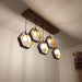 Hexagram Brown 5 Series Hanging Lamp - WoodenTwist