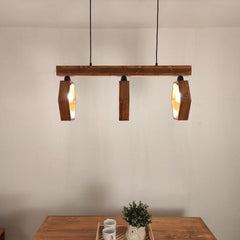 Hexagram Brown 3 Series Hanging Lamp - WoodenTwist