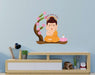 Open Your Mind' Smiling God Buddha Under The Tree Wall Sticker for Home Decor - WoodenTwist