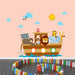 Animals in a Boat Wall Sticker - WoodenTwist