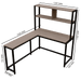 Hutch Corner Desk Table ( In Wenge Finish ) - WoodenTwist