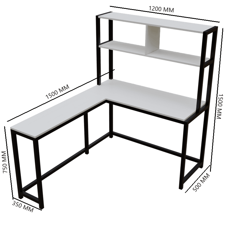 Hutch Corner Desk - WoodenTwist