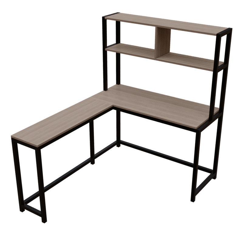 Hutch Corner Desk Table ( In Wenge Finish ) - WoodenTwist