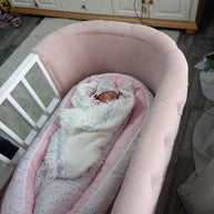 Wooden Handmade Baby Cot Sleepy Curves Cradle (Beige) - WoodenTwist