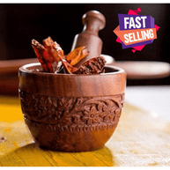Sheesham wood mortar and pestle set in brown finish
