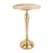 The Carla Side Table in Classical design in Raw Gold Finish - WoodenTwist