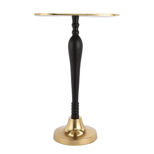 The Archie Side Table by Décor de Maison in Classical design in Raw Gold & Black Finish - WoodenTwist