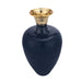 "Urn Deidra"Teal Blue Brass Vase - WoodenTwist