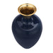 "Urn Deidra"Teal Blue Brass Vase - WoodenTwist