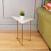 Marble Steel Triangle Nesting Table Shiny Gold Finish (Large) - WoodenTwist