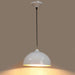 Hanging White & Gold Single Lamp - WoodenTwist
