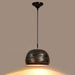 Hanging Hammered Black & Gold Single Lamp - WoodenTwist