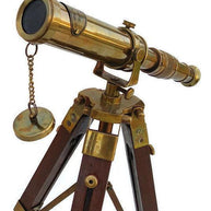Maritime Brass Telescope with Adjustable Tripod Stand - WoodenTwist
