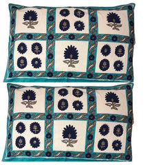 Rajasthani Traditional Jaipuri Cotton King Size Double Bed Sheet with Two Pillow Covers - WoodenTwist