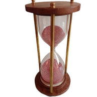 Metal Brass Antique Sand Clock - Close-up View