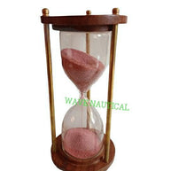 Metal Brass Antique Sand Clock - Side View