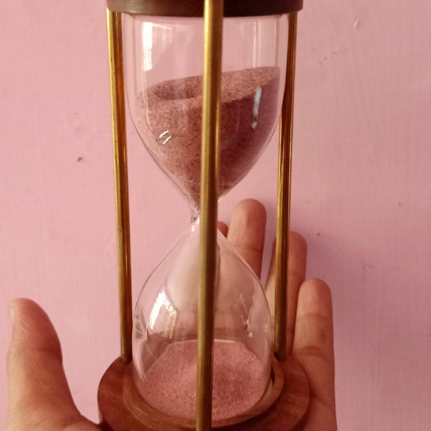 Metal Brass Antique Sand Clock - WoodenTwist