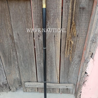 Brass Antique Walking Stick - Soft Touch Derby Stick For Men And Women - WoodenTwist