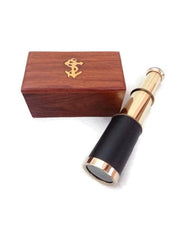 Brass Telescope with Wooden Box, Toys for Children - WoodenTwist