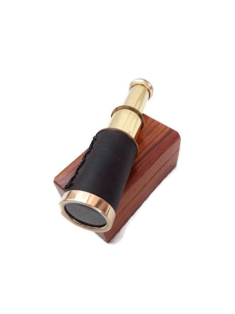 Brass Telescope with Wooden Box, Toys for Children - WoodenTwist