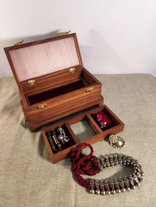 Teak Wood Jewellery Box - WoodenTwist