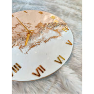 Home Ambiance Resin Wall Clock 30 x 30 CM on MDF Base Abstract Pattern with Crystal - WoodenTwist