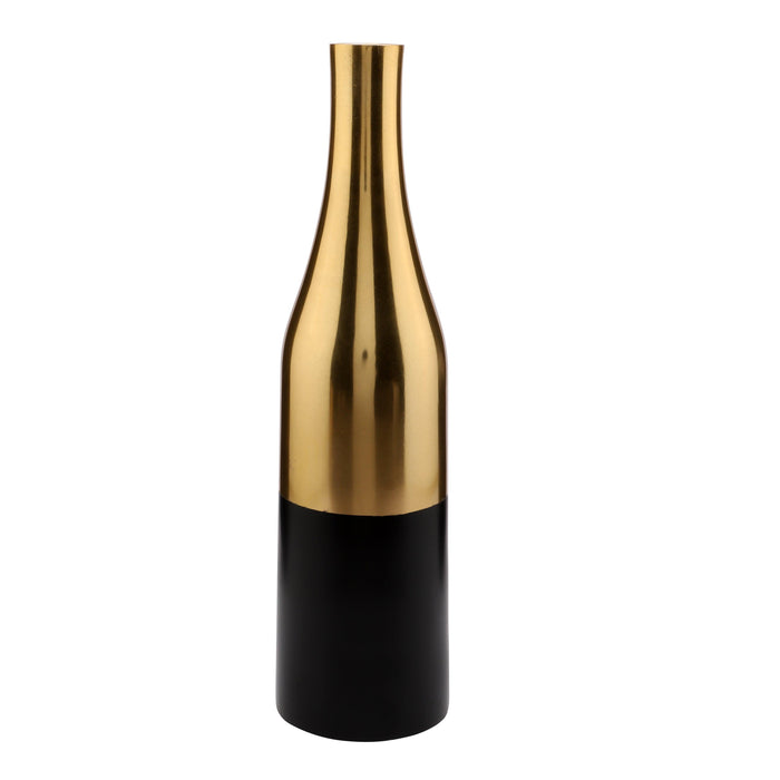 Black And Gold Champagne Large Bottle Vase Set - WoodenTwist