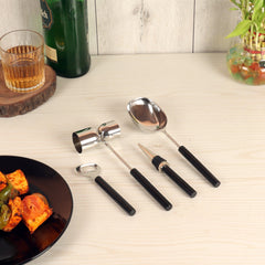 Black Resin & Steel Bar (Set of 5) - WoodenTwist