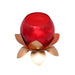 Small Glass Lotus Red Set of 2 - WoodenTwist