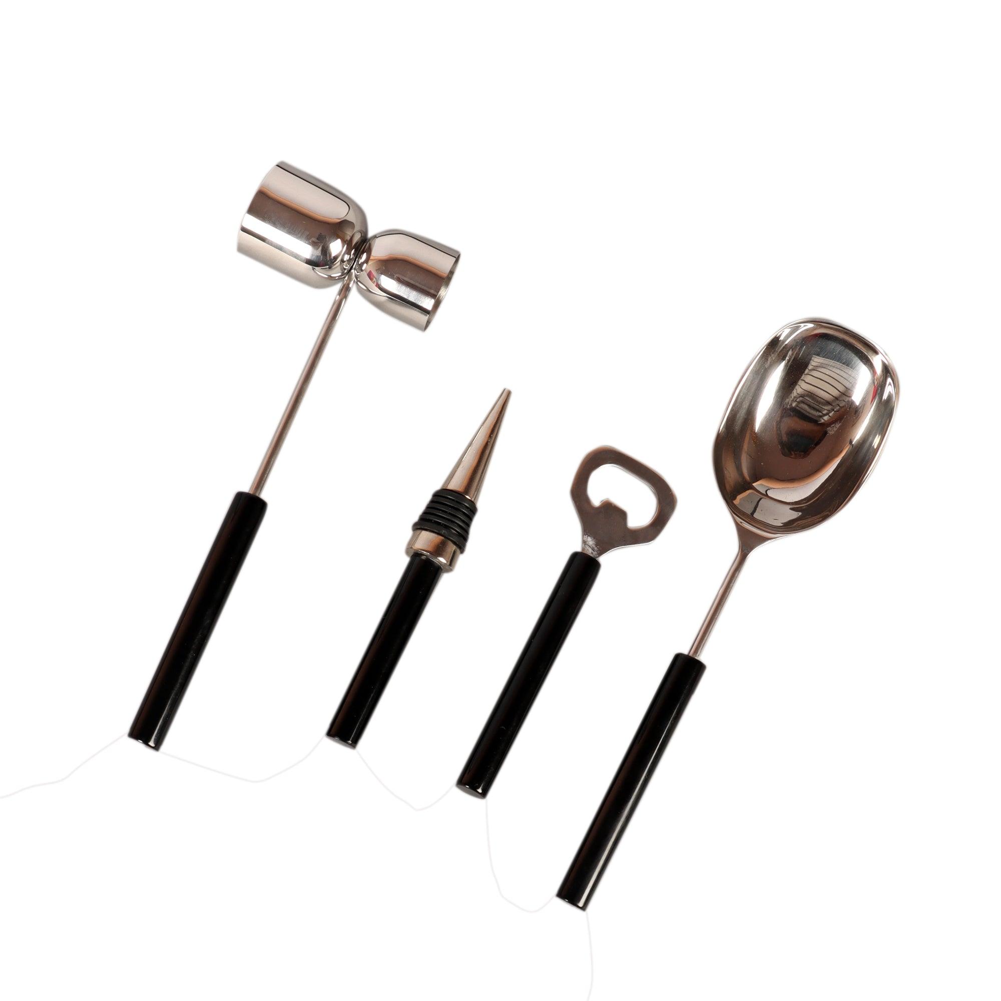 Black Resin & Steel Bar (Set of 5) - WoodenTwist