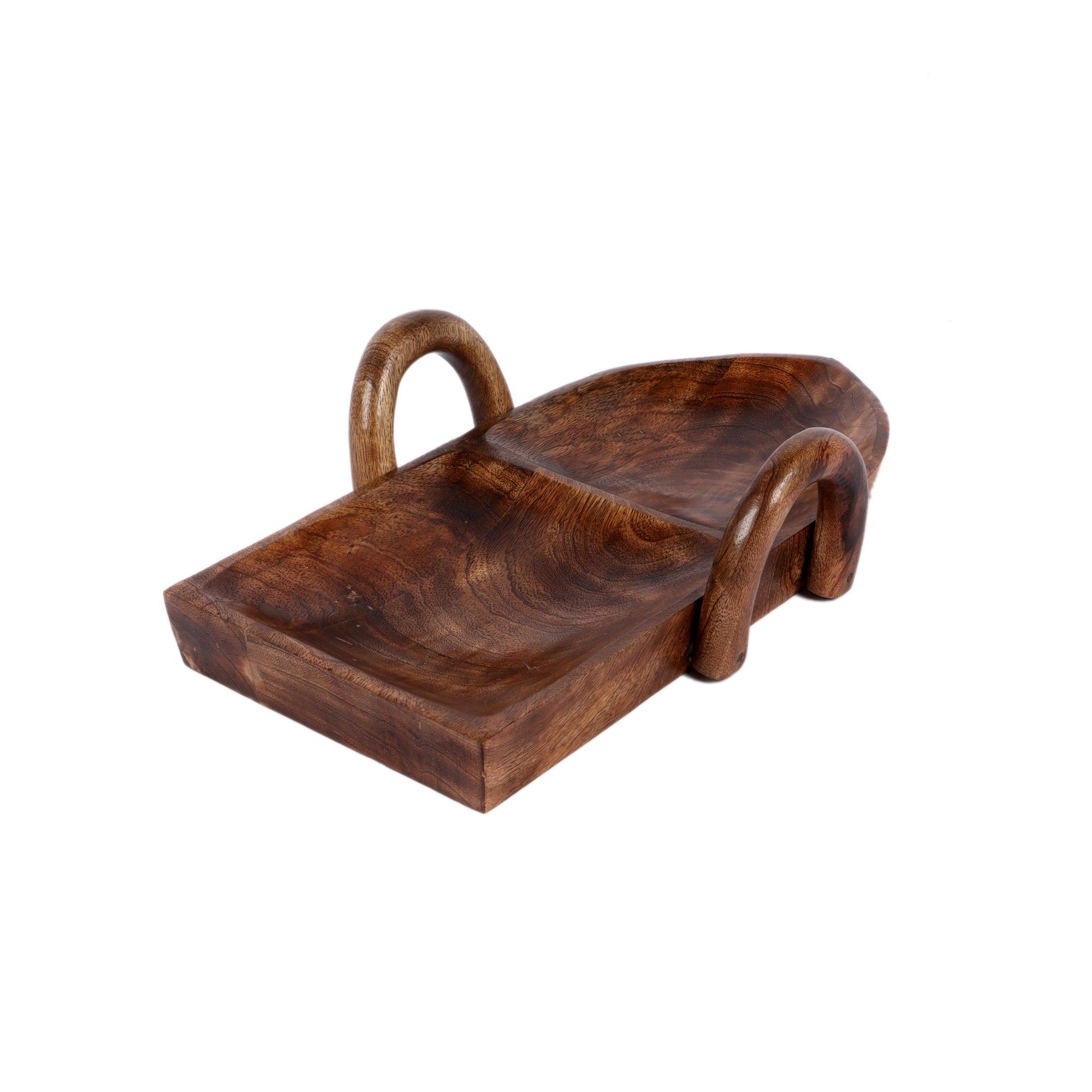 Boat Shape Mangowood Snacks Platter (Set of 9) - WoodenTwist