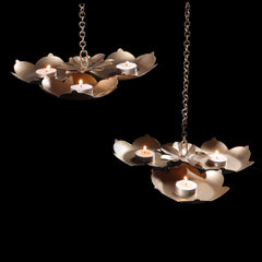 Hanging Three FLower Urli Set of 2 - WoodenTwist