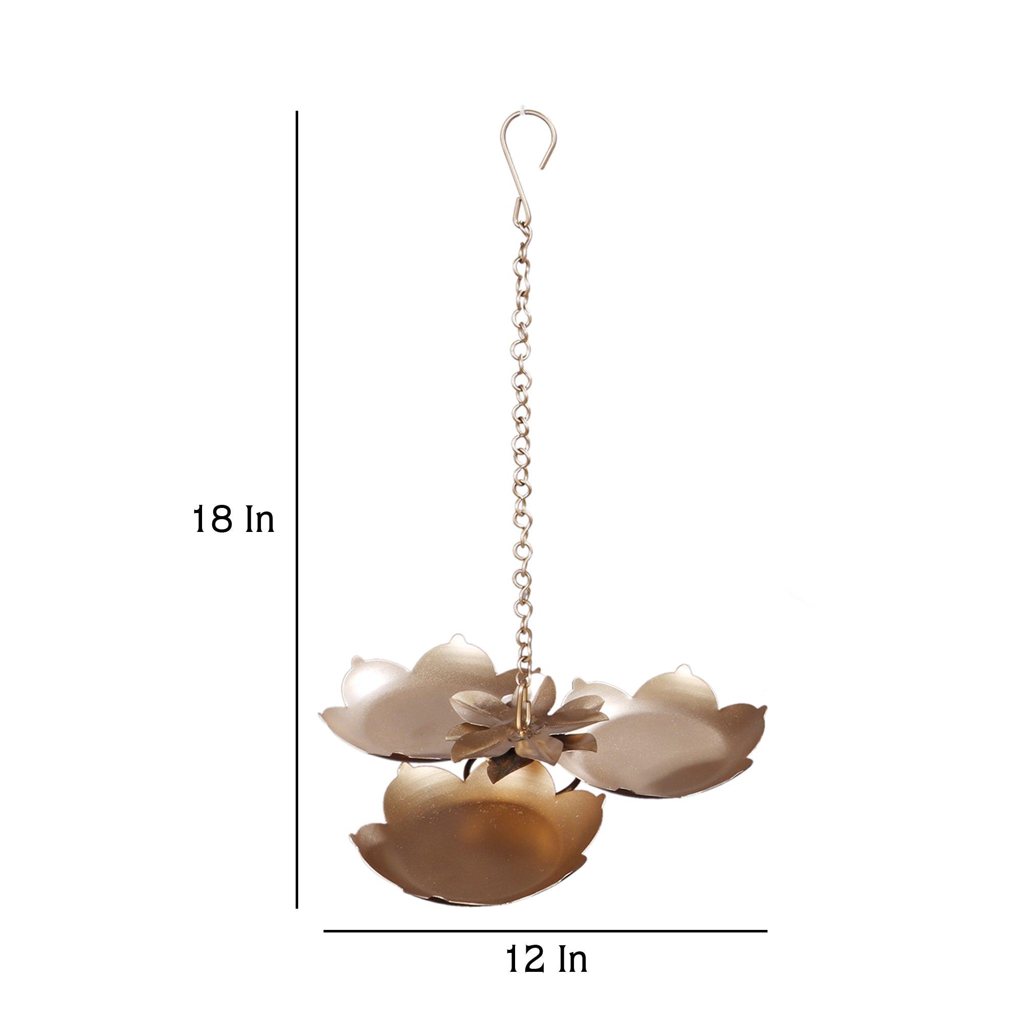 Hanging Three FLower Urli Set of 2 - WoodenTwist