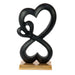 Family Heart Gold Base Small Sculpture - WoodenTwist