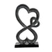 Family Heart Black And Silver Sculpture Large - WoodenTwist