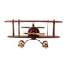 Gold and Sheesham Wood Vintage Handcrafted Decor Airplane - WoodenTwist