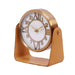 Genuine Tan Leather Table Clock - WoodenTwist