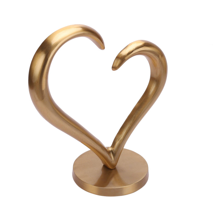 Gold Heart Sculpture - WoodenTwist
