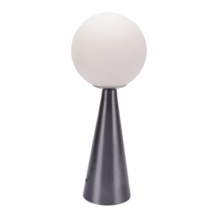 The "Orb's Ascent' Table Lamp by Décor de Maison in Yale Blue finish - WoodenTwist