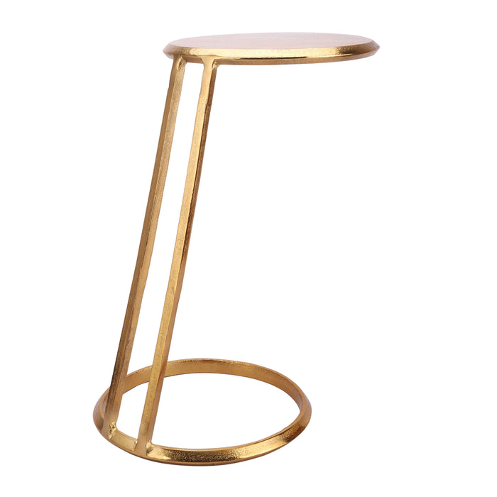 Slanted Nesting Table in Raw Antique Gold Finish (Small) - WoodenTwist