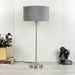 The "Large Silver MJ Lamp with Grey velvet shade - WoodenTwist