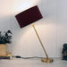 The "Large Gold MJ Lamp" with red velvet shade - WoodenTwist