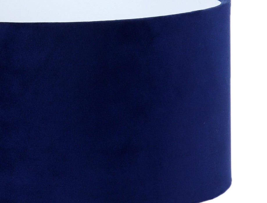 The "Small Silver MJ Lamp" with Blue velvet shade by Décor de Maison - WoodenTwist