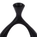 Oblong Black Table Vase in Raw Finish - WoodenTwist