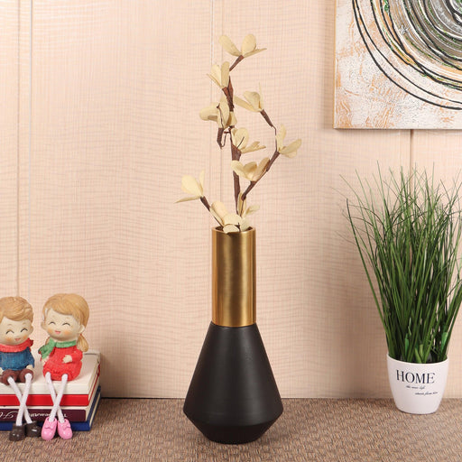 Deidra Black/Golden Table Vase - WoodenTwist