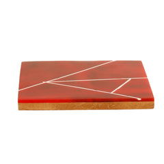 Red & White Resin Coaster (Set of 4) - WoodenTwist