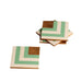 Resin Green & White Stripes Coaster (Set of 4) - WoodenTwist